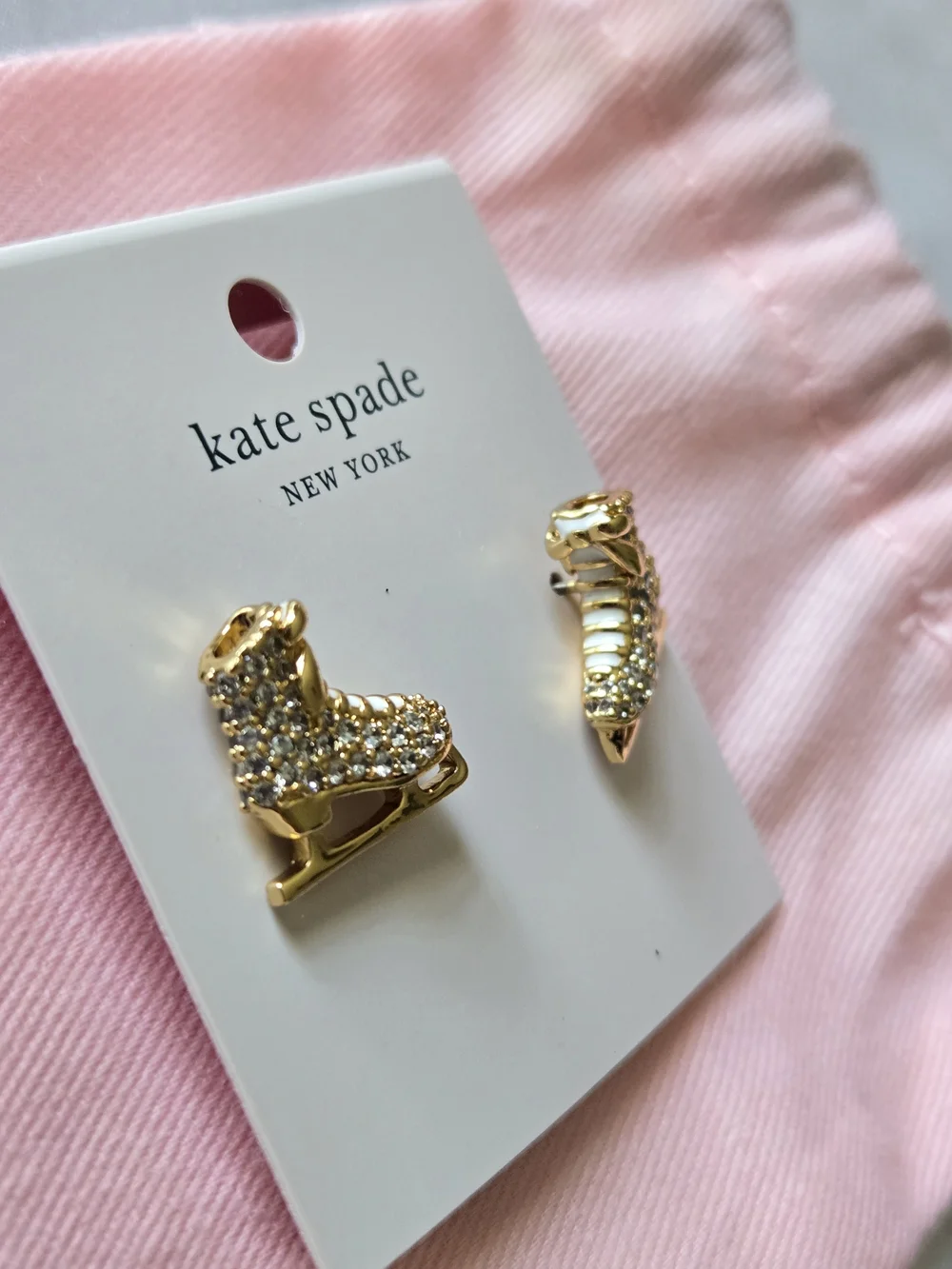 kate spade gold-tone boot stud earrings